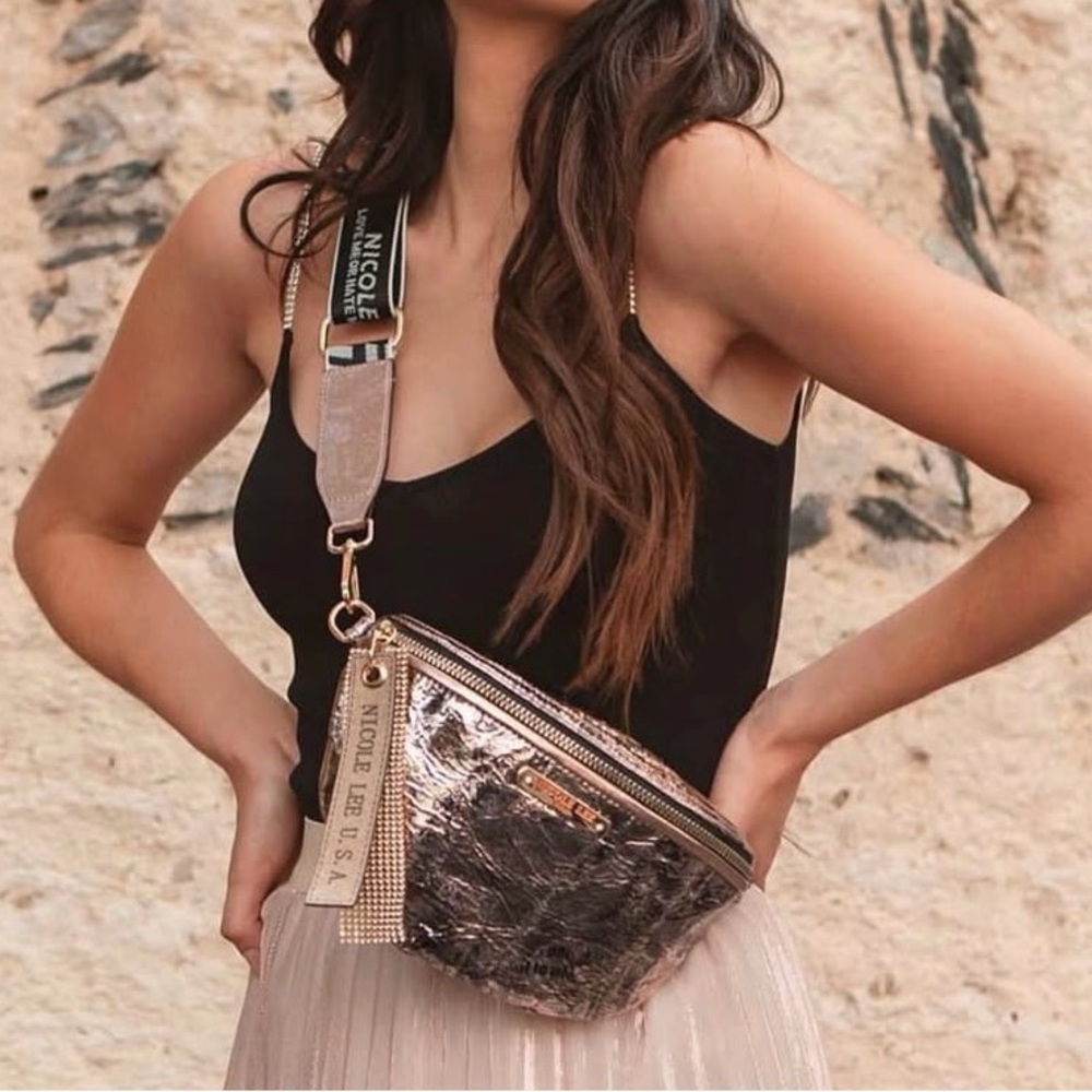 Nicole Lee Metallic Crossbody Bag
